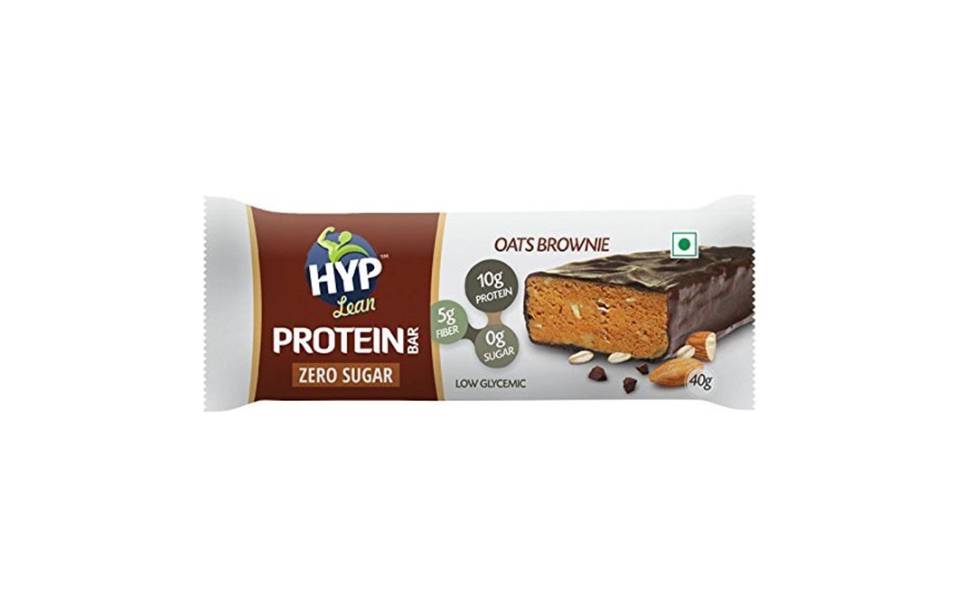 HYP Oats Brownie Protein Bar (Zero Sugar)   Pack  40 grams
